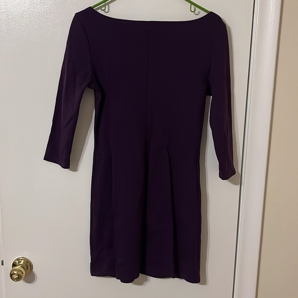 Olsenboye Purple silver pattern body-con mini dress, medium - Picture 4 of 6